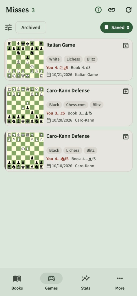 Game Radar misses list with your move and the book move